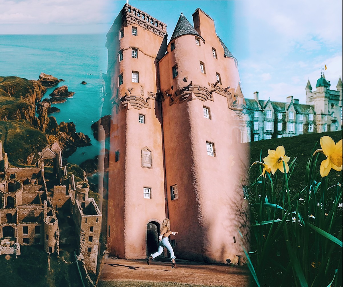 Megan Beaudry's collage of Castles in Aberdeen and Aberdeenshire