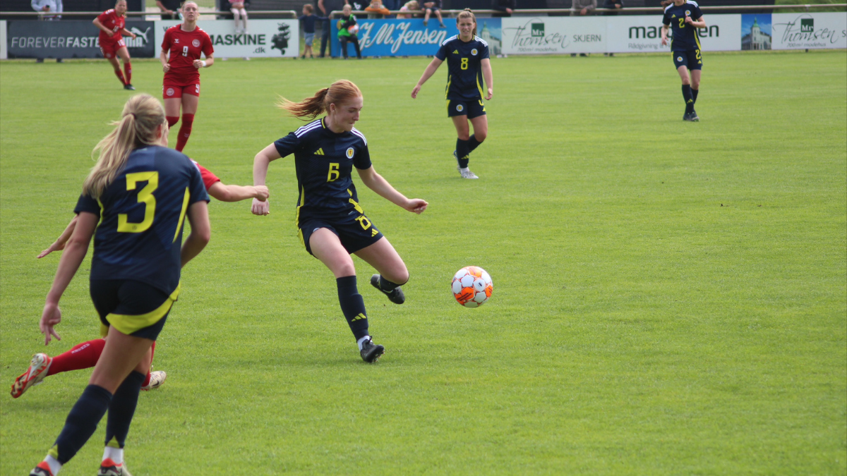 Playing football for Aberdeen Women’s as a full-time student
