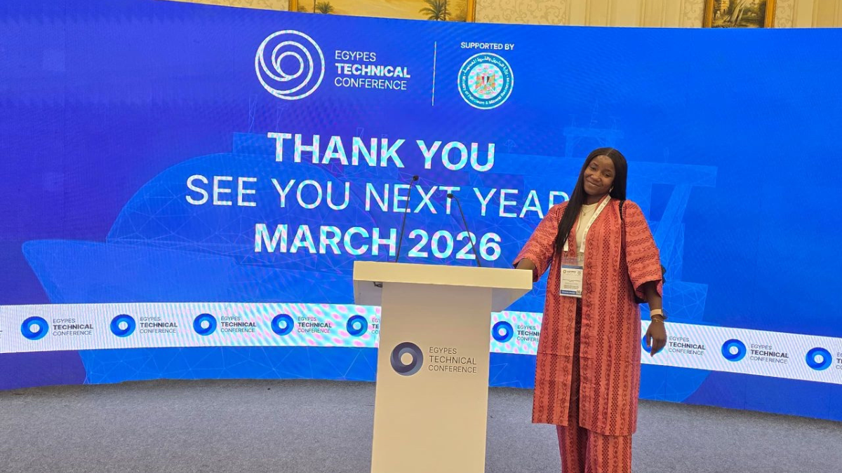 Oluwatosin at the Egypes conference