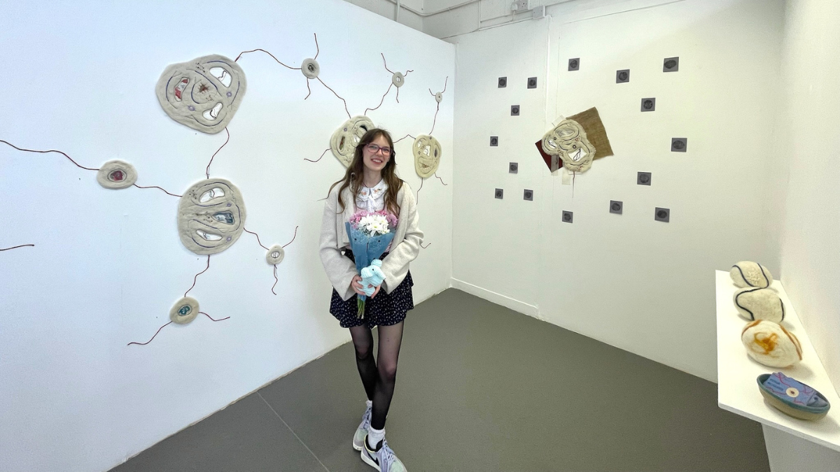 RGU graduate at the Gray's degree show
